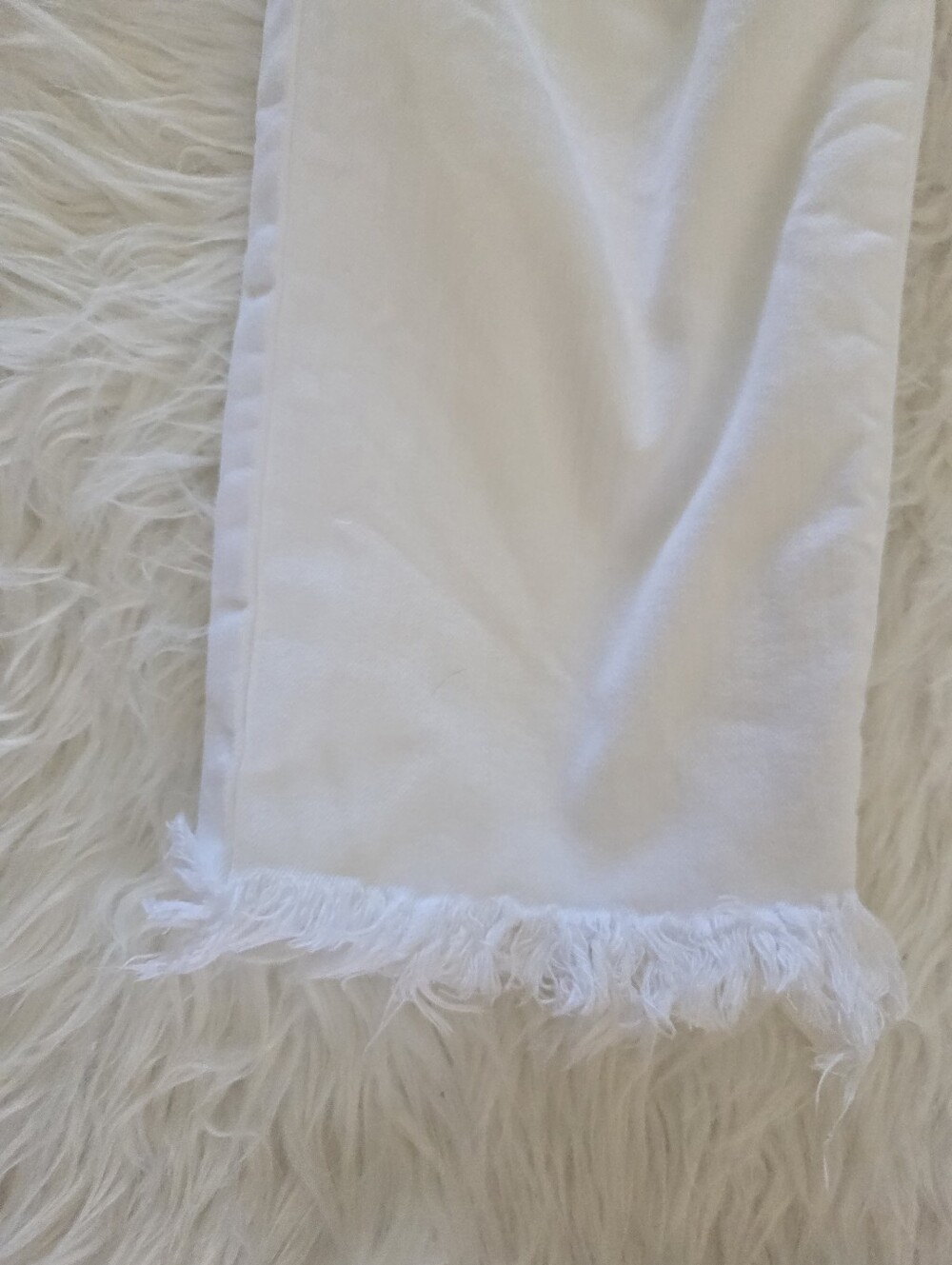 Democracy Ab Tech High Rise Slim Straight Leg Jeans White Frayed Cuff - Picture 7 of 14